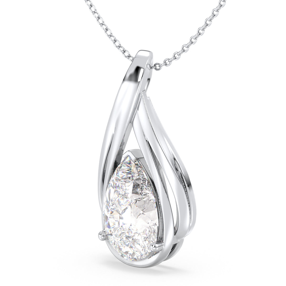 MARGUERITE EXQUISITE PEAR PENDANT, GOLD