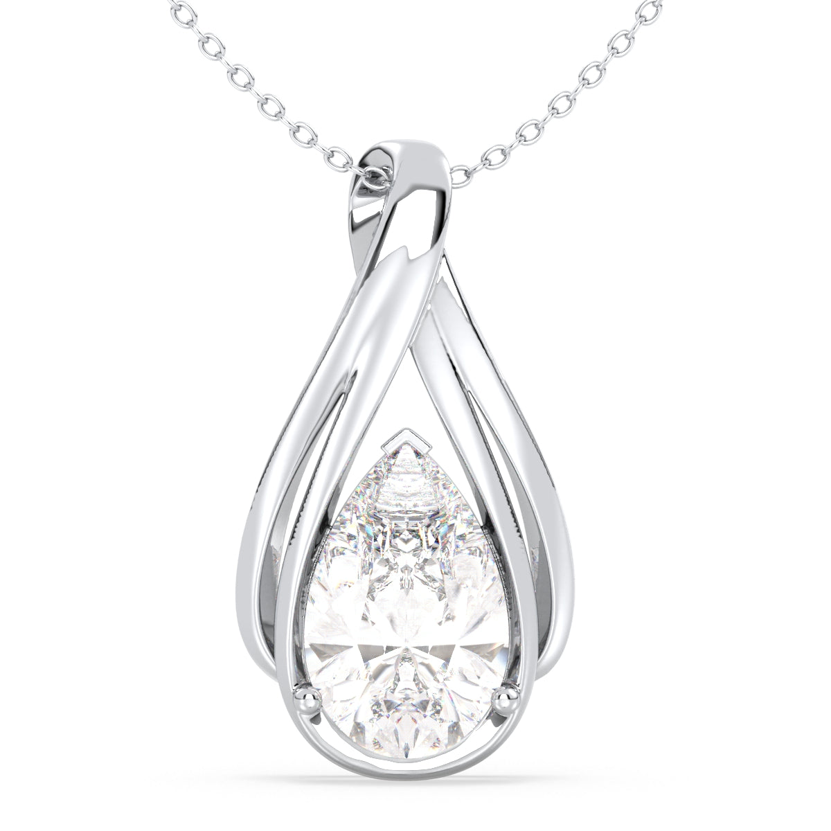 MARGUERITE EXQUISITE PEAR PENDANT, GOLD