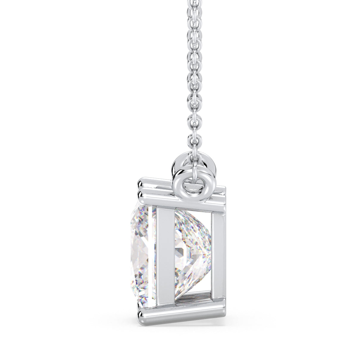 AZALEA PRINCESS CUT SOLITAIRE RIVIÈRE NECKLET, GOLD