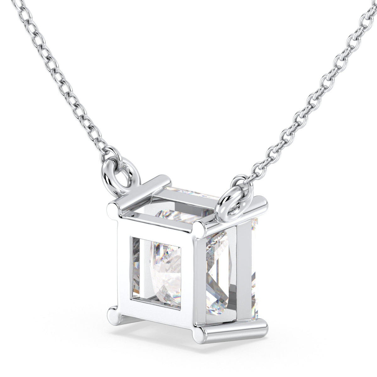 AZALEA PRINCESS CUT SOLITAIRE RIVIÈRE NECKLET, GOLD