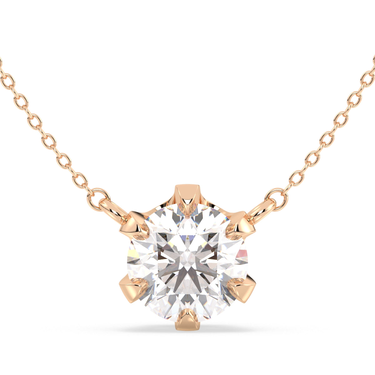 SOPHIA ROUND CUT SOLITAIRE, RIVIÈRE NECKLET, GOLD