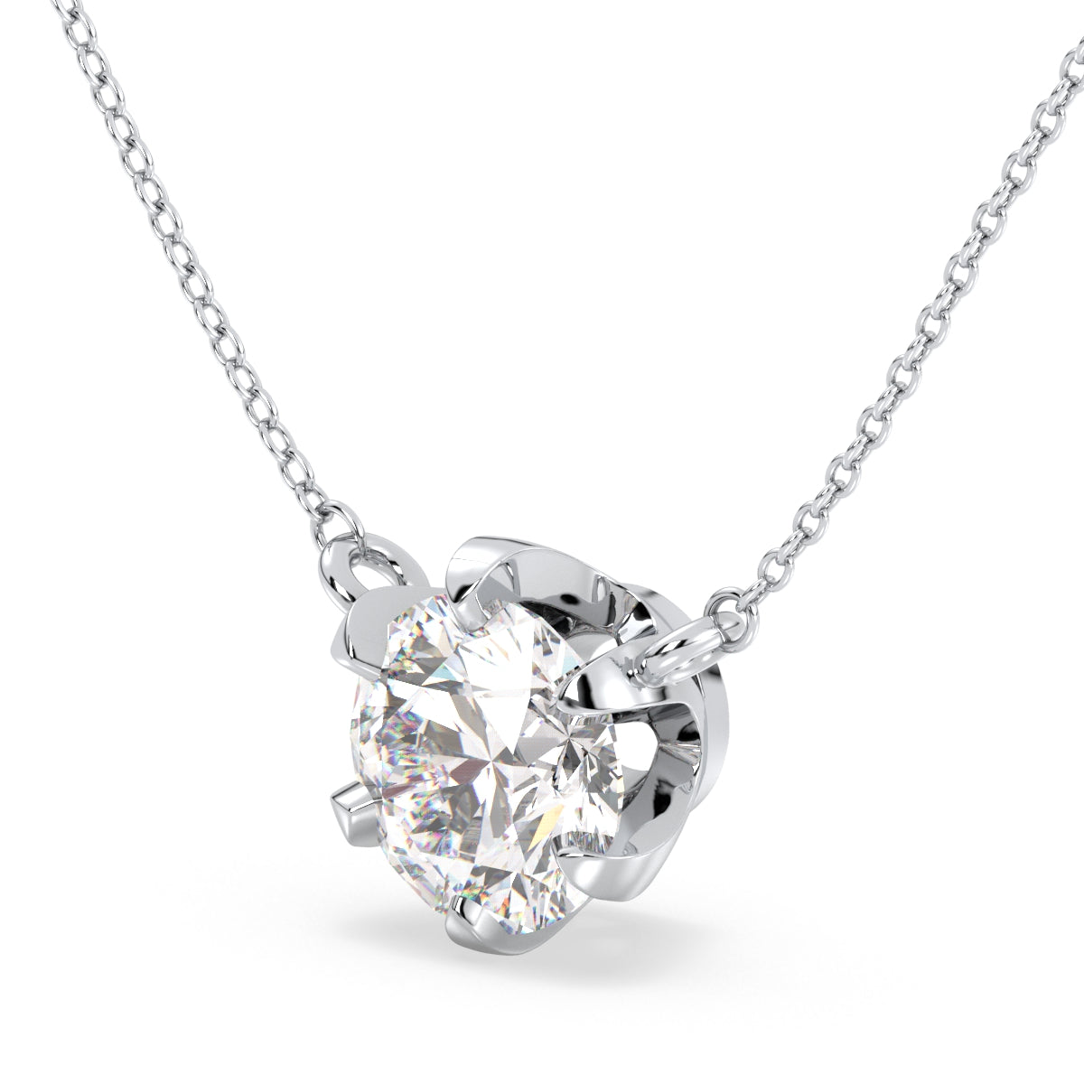 SOPHIA ROUND CUT SOLITAIRE, RIVIÈRE NECKLET, GOLD