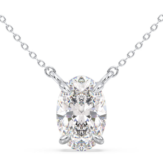 IRENE OVAL CUT SOLITAIRE, RIVIÈRE NECKLET, GOLD