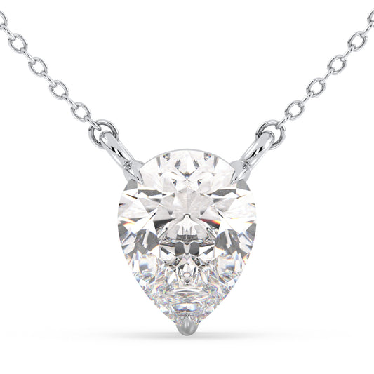 MARGUERITE PEAR CUT SOLITAIRE, RIVIÈRE NECKLET, GOLD