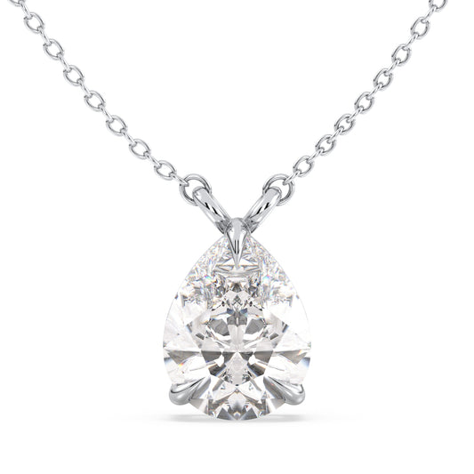 MARGUERITE PEAR CUT SOLITAIRE, RIVIÈRE NECKLET, GOLD