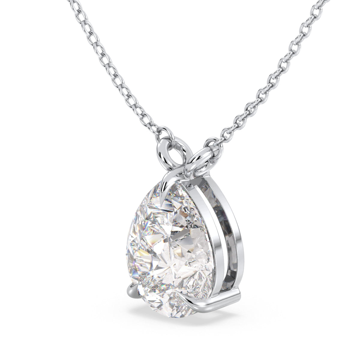 MARGUERITE PEAR CUT SOLITAIRE, RIVIÈRE NECKLET, GOLD