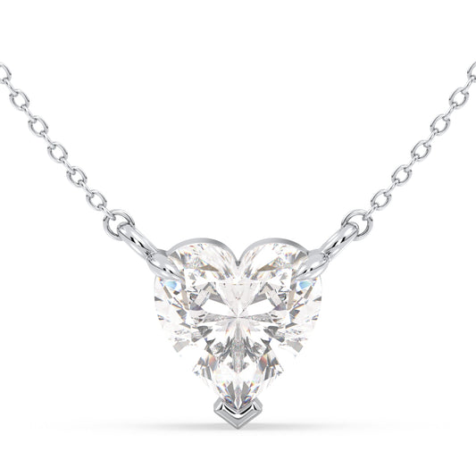 CLEMENCE HEART CUT SOLITAIRE, RIVIÈRE NECKLET, GOLD