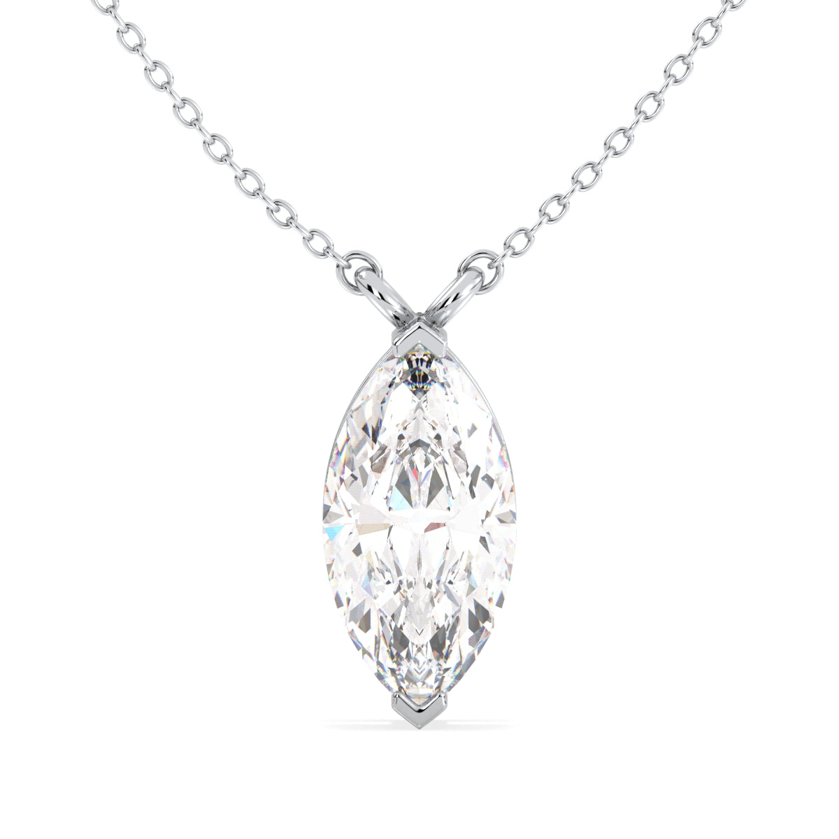 LILETTA MARQUISE CUT SOLITAIRE, RIVIÈRE NECKLET, GOLD