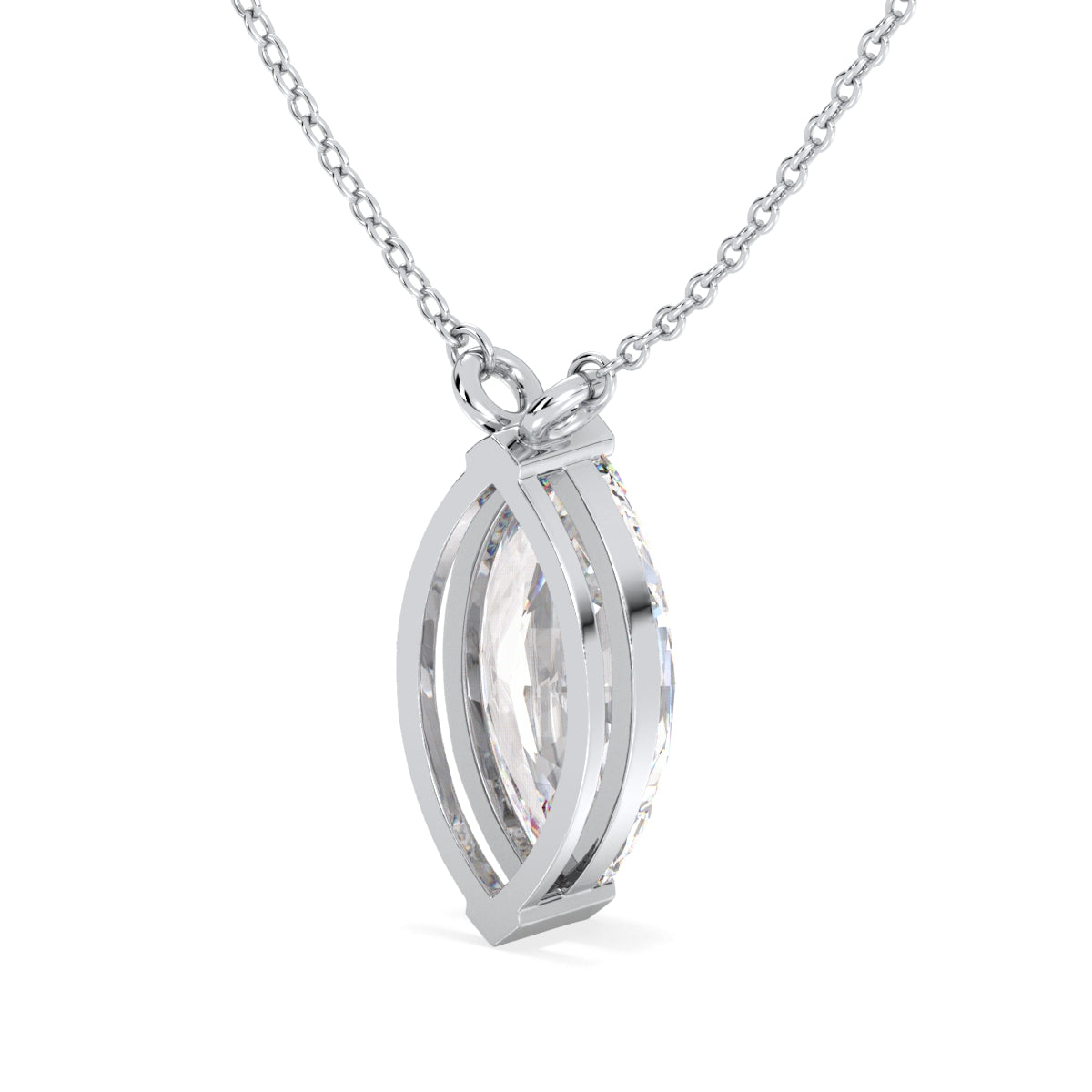 LILETTA MARQUISE CUT SOLITAIRE, RIVIÈRE NECKLET, GOLD