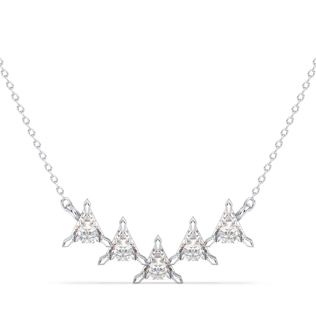 DAMAS TRIANGLE CUT DIAMOND NECKLET, GOLD