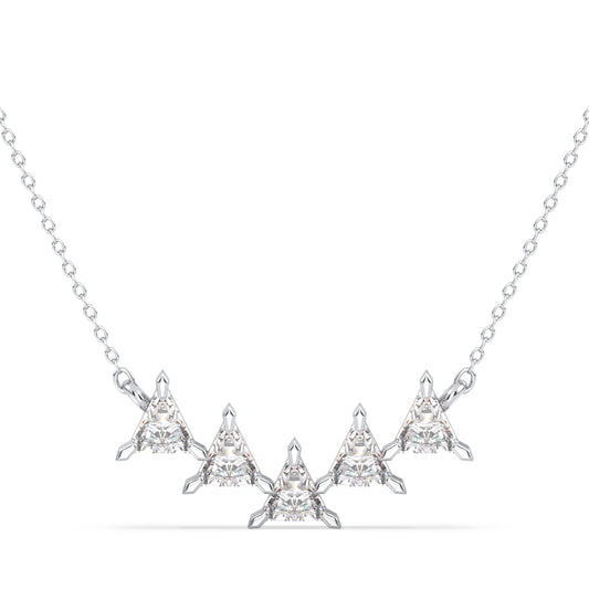 DAMAS TRIANGLE CUT DIAMOND NECKLET, GOLD