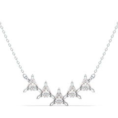 DAMAS TRIANGLE CUT LAB GROWN DIAMOND ELEGANT NECKLET, GOLD