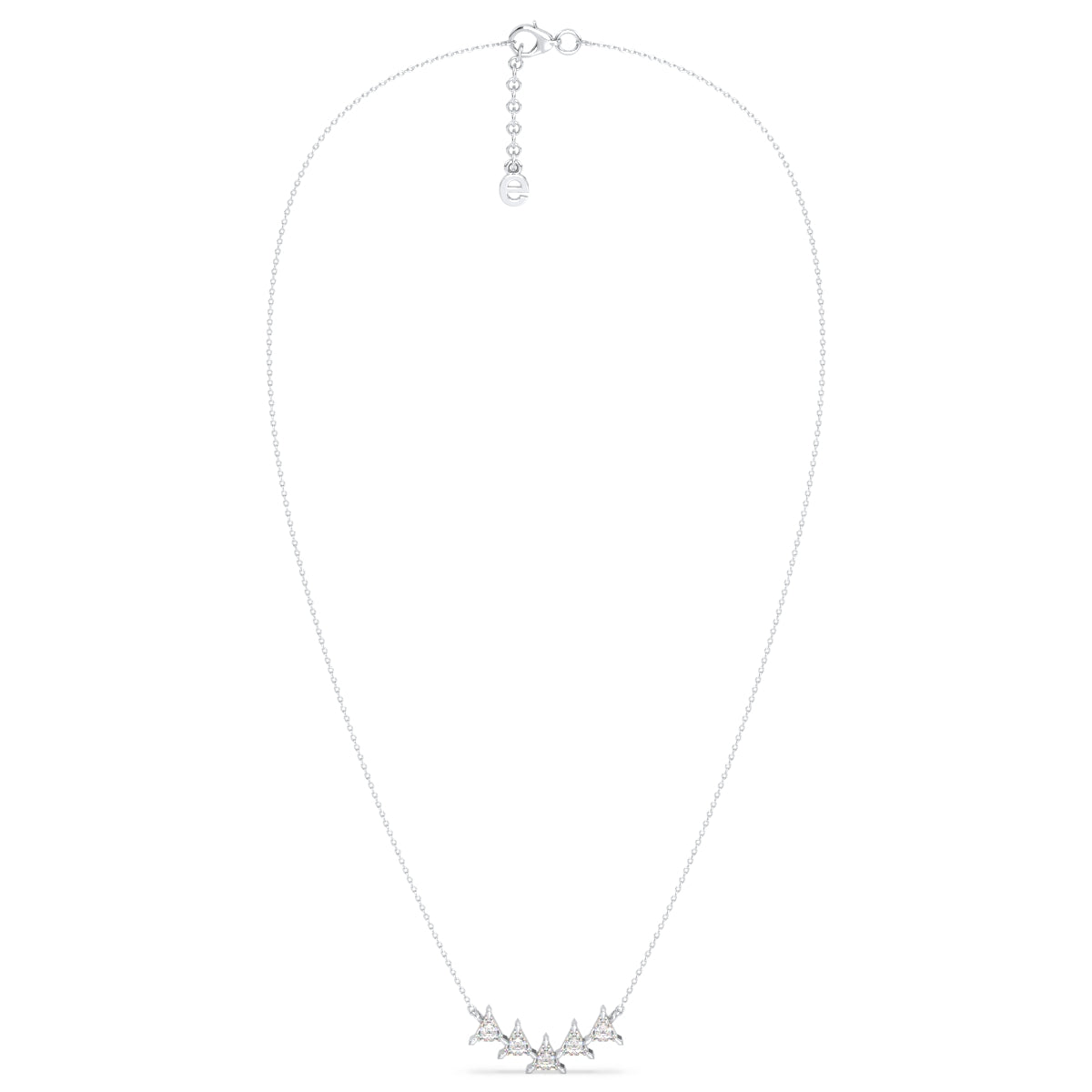 DAMAS TRIANGLE CUT DIAMOND NECKLET, GOLD