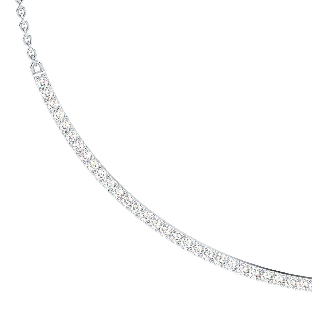 SOPHIA ROUND CUT DIAMOND RIVIERE NECKLACE, GOLD