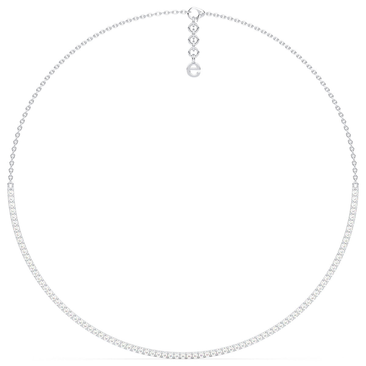 SOPHIA ROUND CUT DIAMOND RIVIERE NECKLACE, GOLD