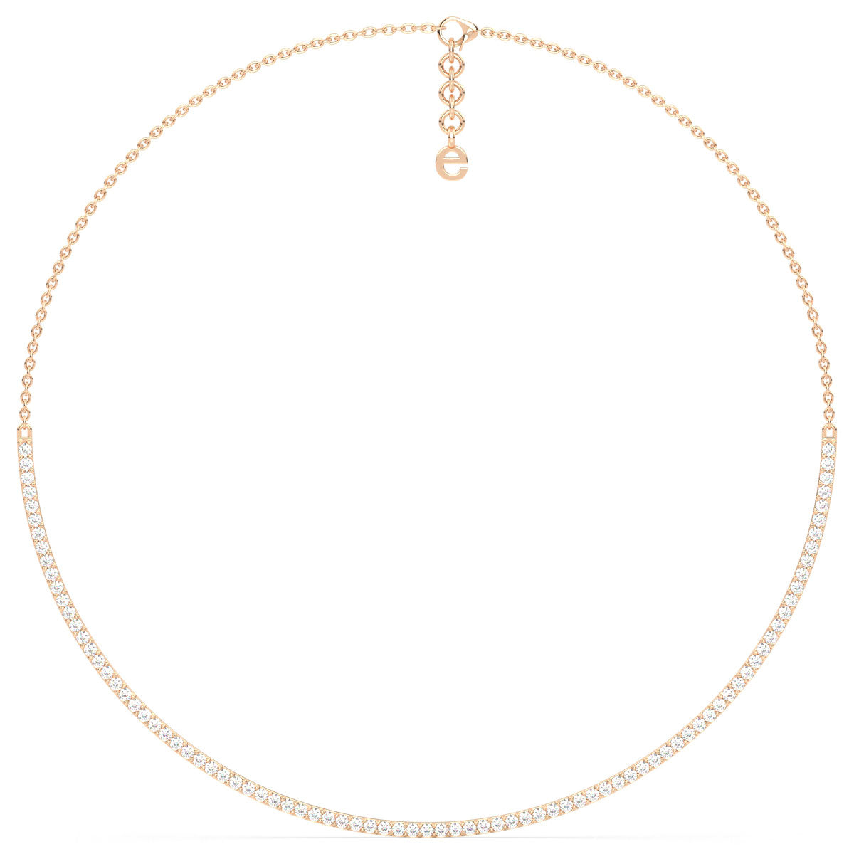 SOPHIA ROUND CUT DIAMOND RIVIERE NECKLACE, GOLD