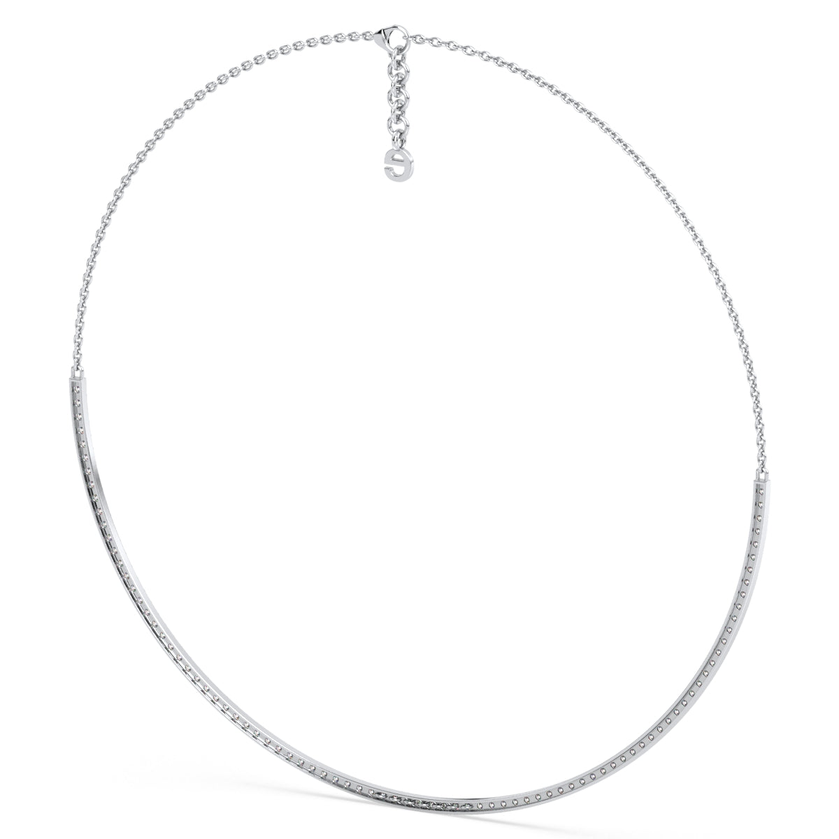 SOPHIA ROUND CUT DIAMOND RIVIERE NECKLACE, GOLD