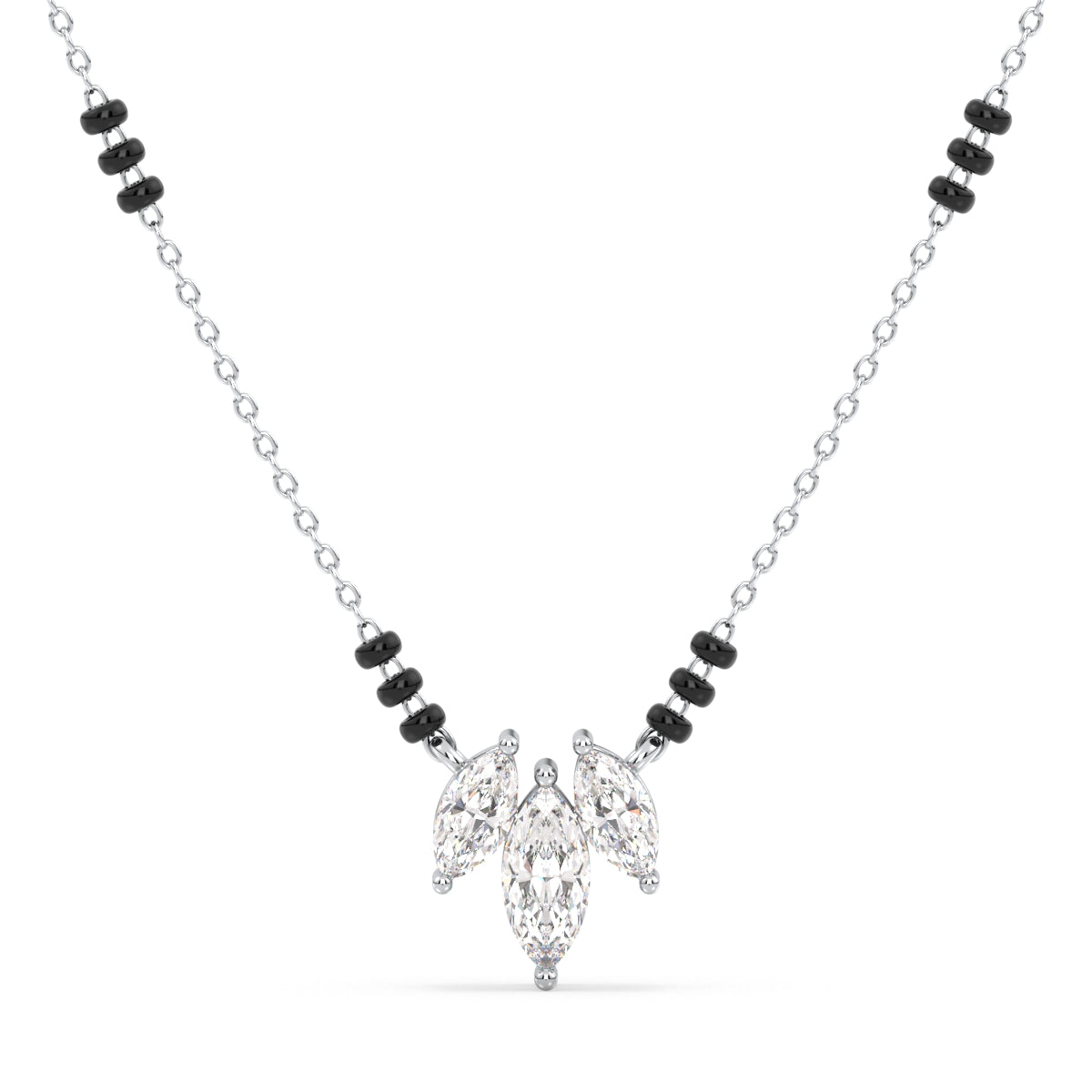 LILETTA MARQUISE CUT DIAMOND MANGALSUTRA, GOLD