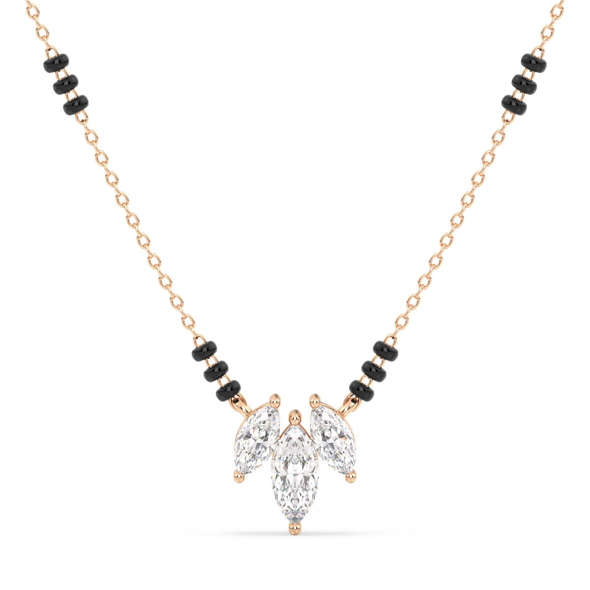 LILETTA MARQUISE CUT DIAMOND MANGALSUTRA, GOLD