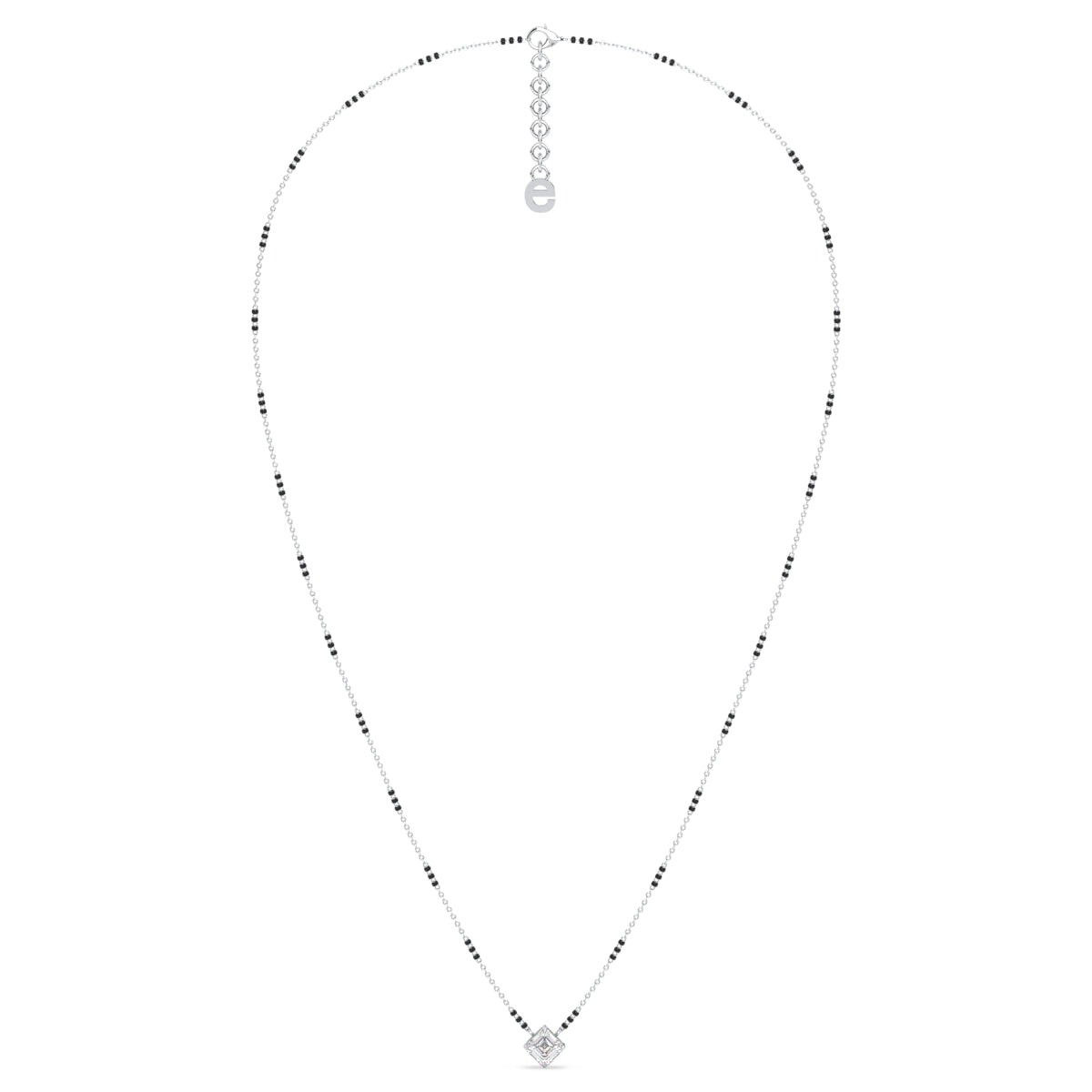 AZALEA ASSCHER CUT SOLITAIRE MANGALSUTRA, GOLD