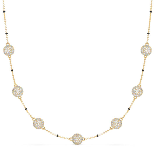 CLARETTE DIAMOND SPHERE MANGALSUTRA, GOLD