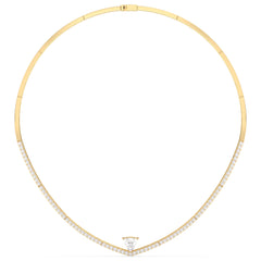 CLARETTE NECKLACE WITH A TRILLION CUT LAB GROWN DIAMOND, GOLD