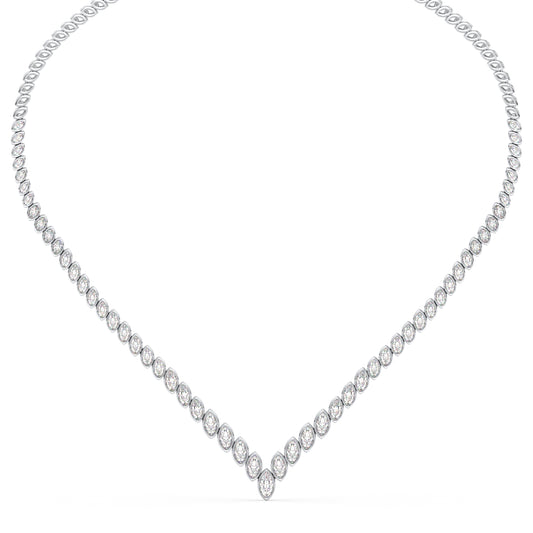 LILETTA BEZEL SET MARQUISE CUT DIAMOND NECKLACE, GOLD