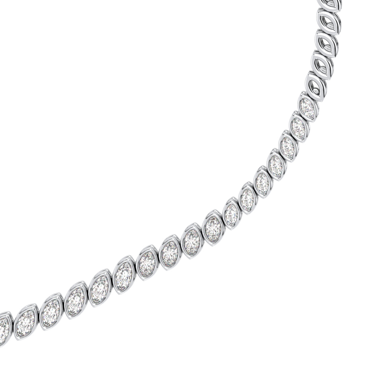 LILETTA BEZEL SET MARQUISE CUT DIAMOND NECKLACE, GOLD