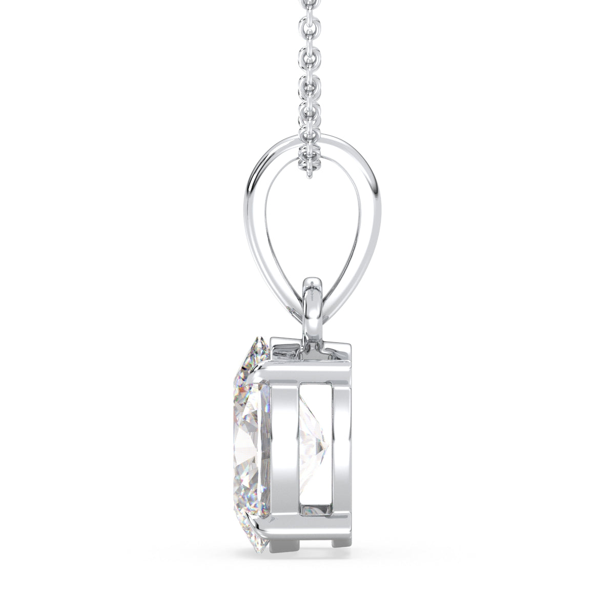 IRENE OVAL CUT SOLITAIRE PENDANT, GOLD