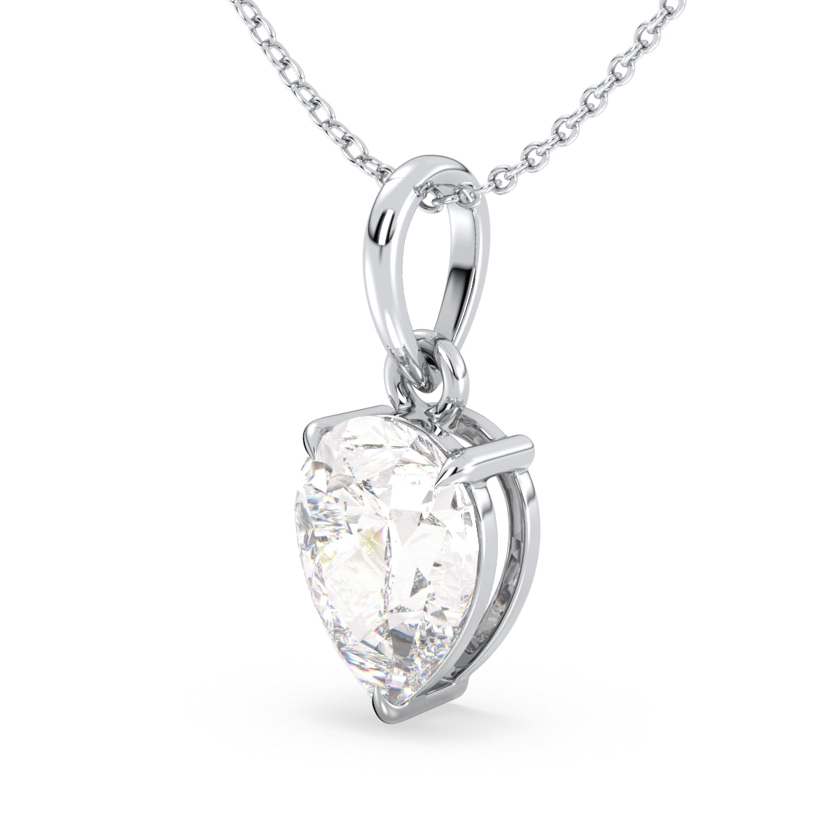 MARGUERITE PEAR CUT SOLITAIRE PENDANT, GOLD