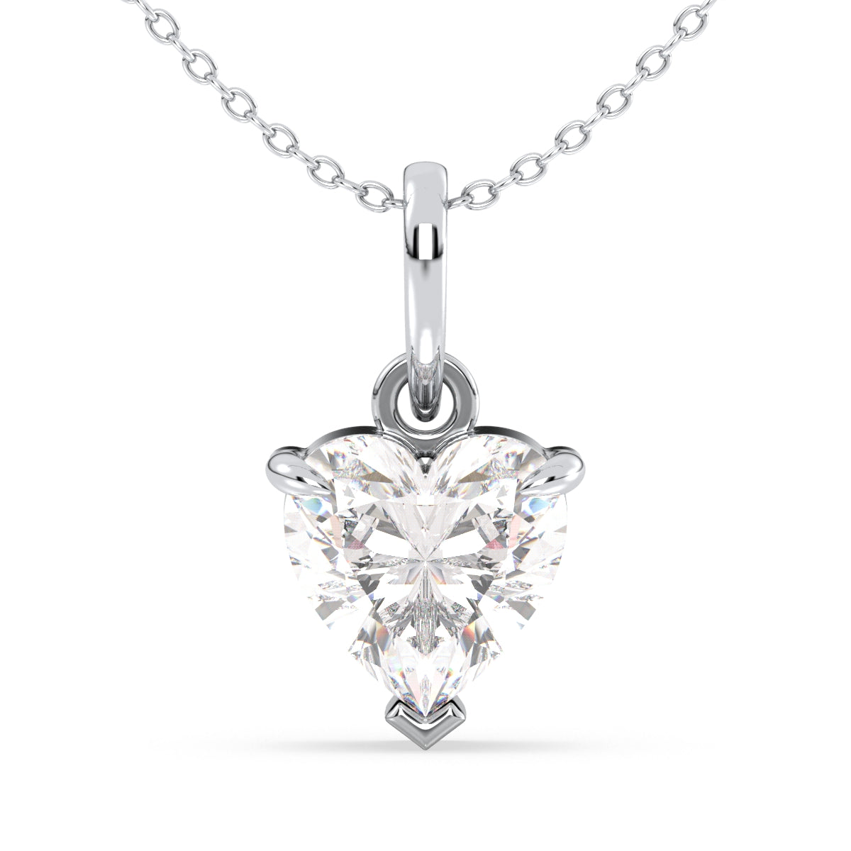 CLEMENCE HEART CUT SOLITAIRE PENDANT, GOLD