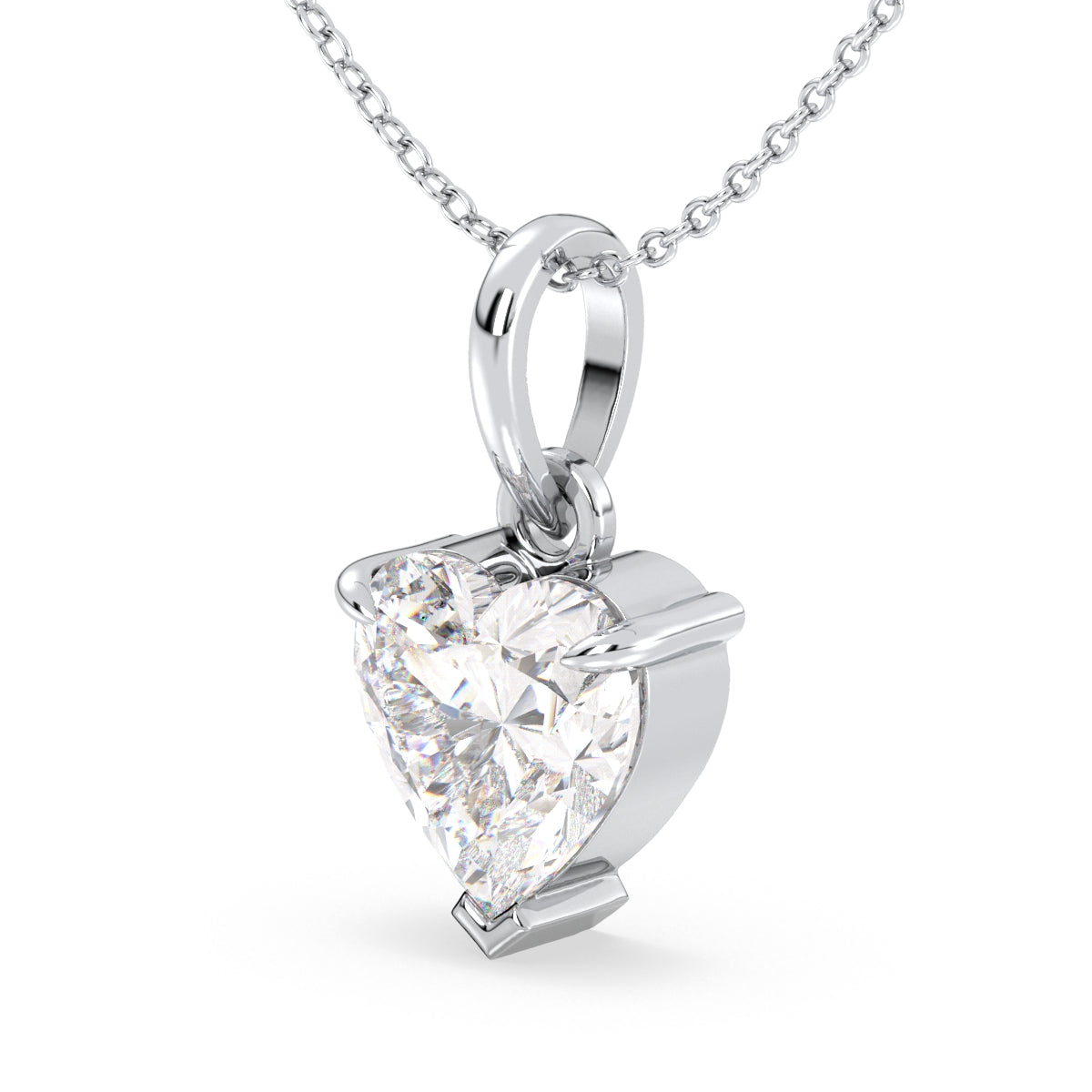 CLEMENCE HEART CUT SOLITAIRE PENDANT, GOLD