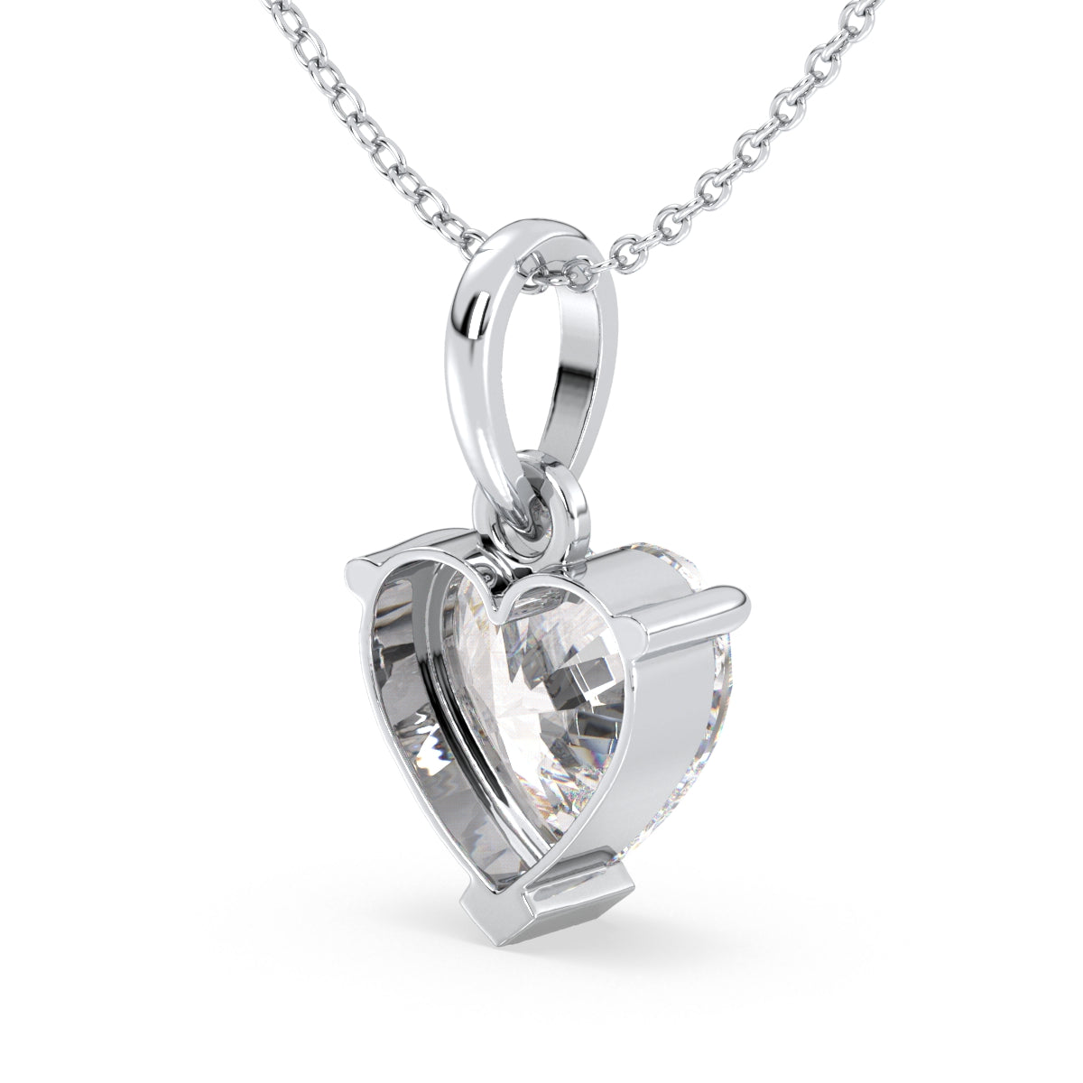 CLEMENCE HEART CUT SOLITAIRE PENDANT, GOLD