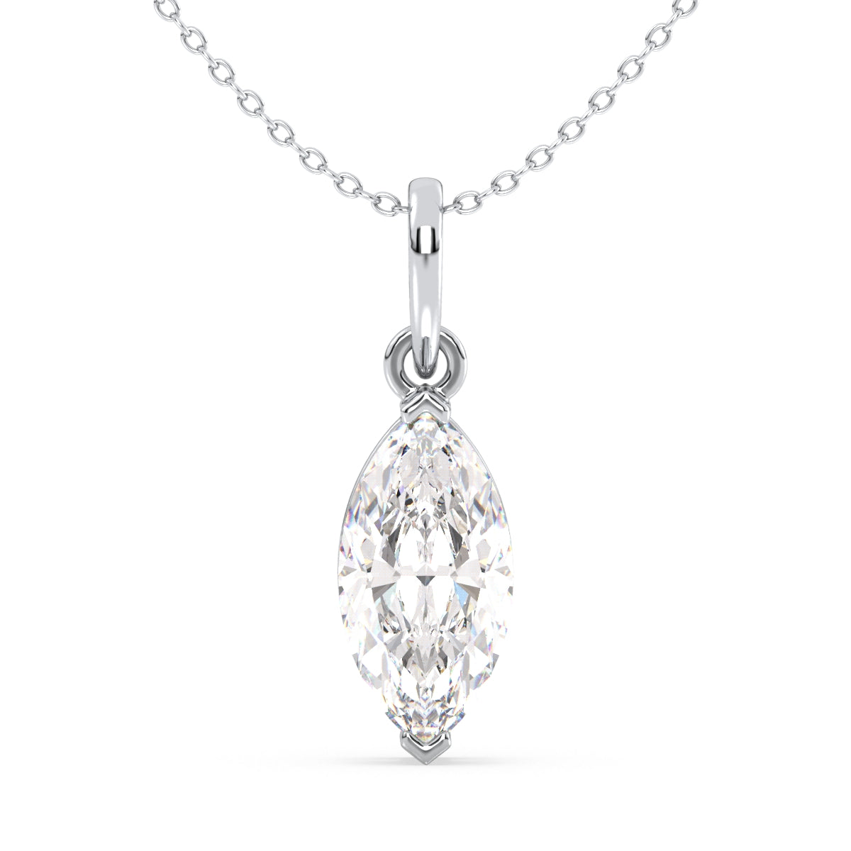 LILETTA MARQUISE CUT SOLITAIRE PENDANT, GOLD