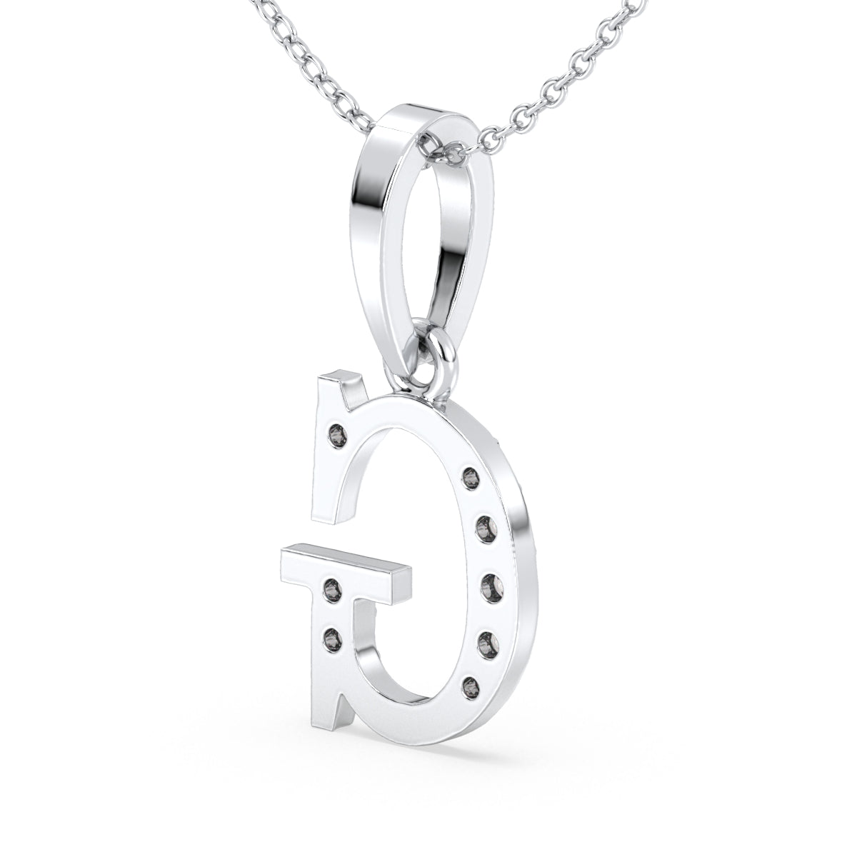 THEA LETTER 'G' DIAMOND PENDANT, GOLD