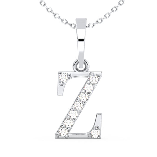 THEA LETTER 'Z' DIAMOND PENDANT, GOLD