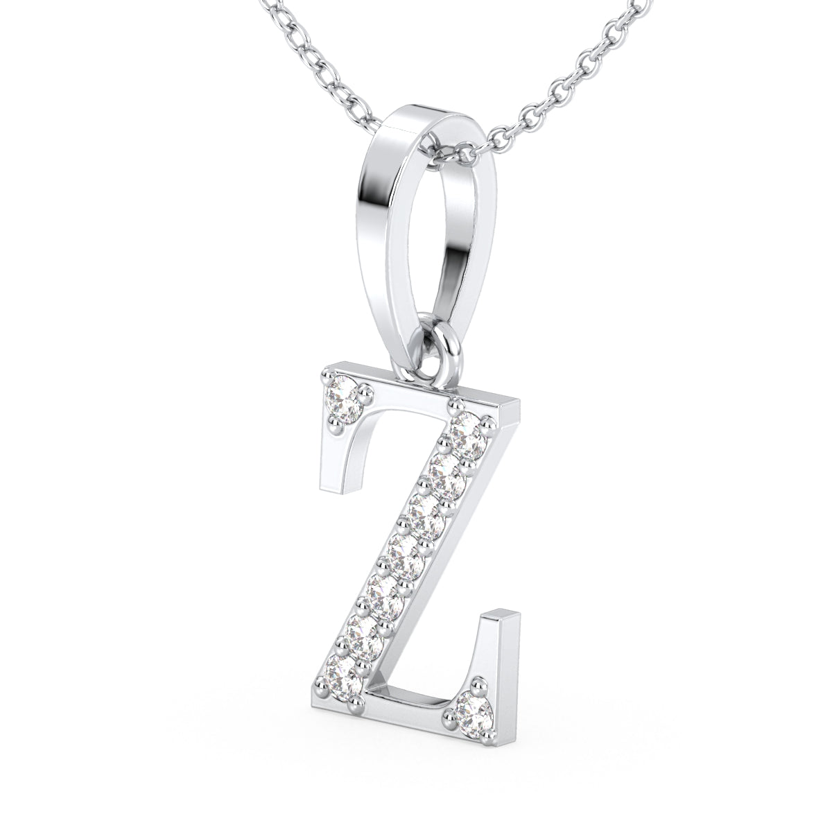 THEA LETTER 'Z' DIAMOND PENDANT, GOLD