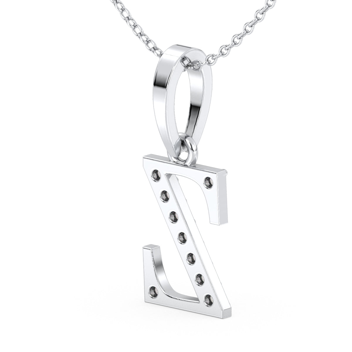 THEA LETTER 'Z' DIAMOND PENDANT, GOLD