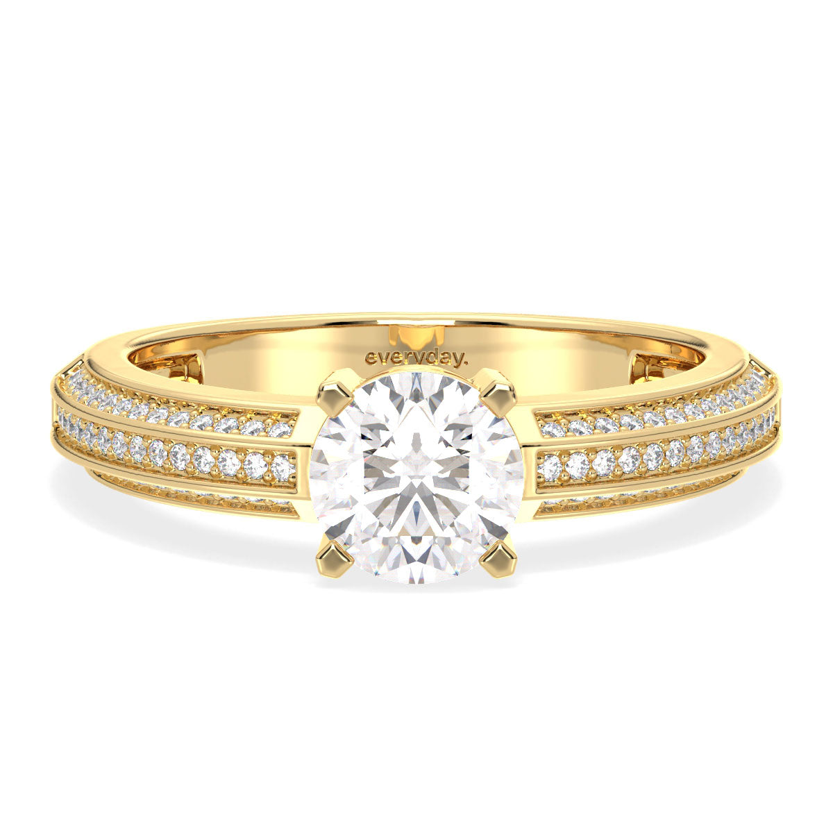 SOPHIA SINGLE BAND ROUND CUT RING, GOLD