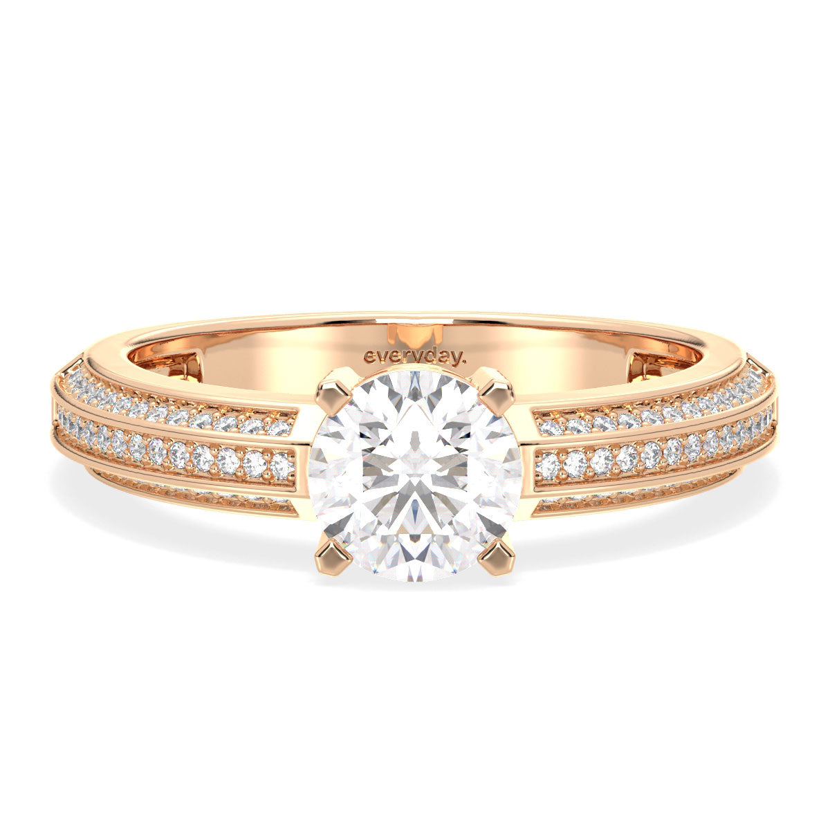 SOPHIA SINGLE BAND ROUND CUT RING, GOLD