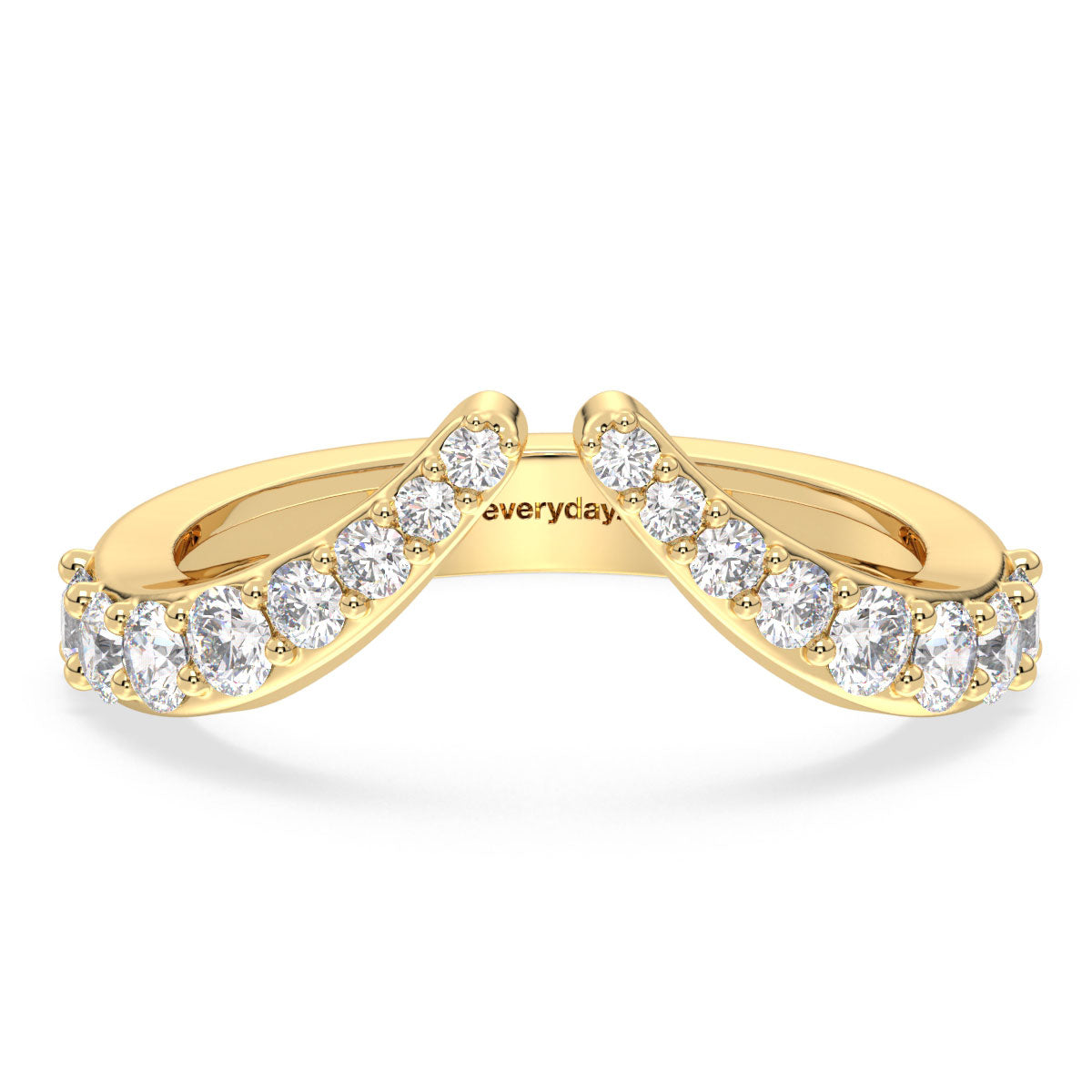 CLARETTE OPEN TOP CHEVRON RING, GOLD