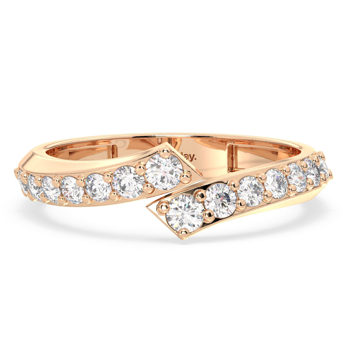 DAISY ROUND DIAMONDS CASCADE RING, GOLD