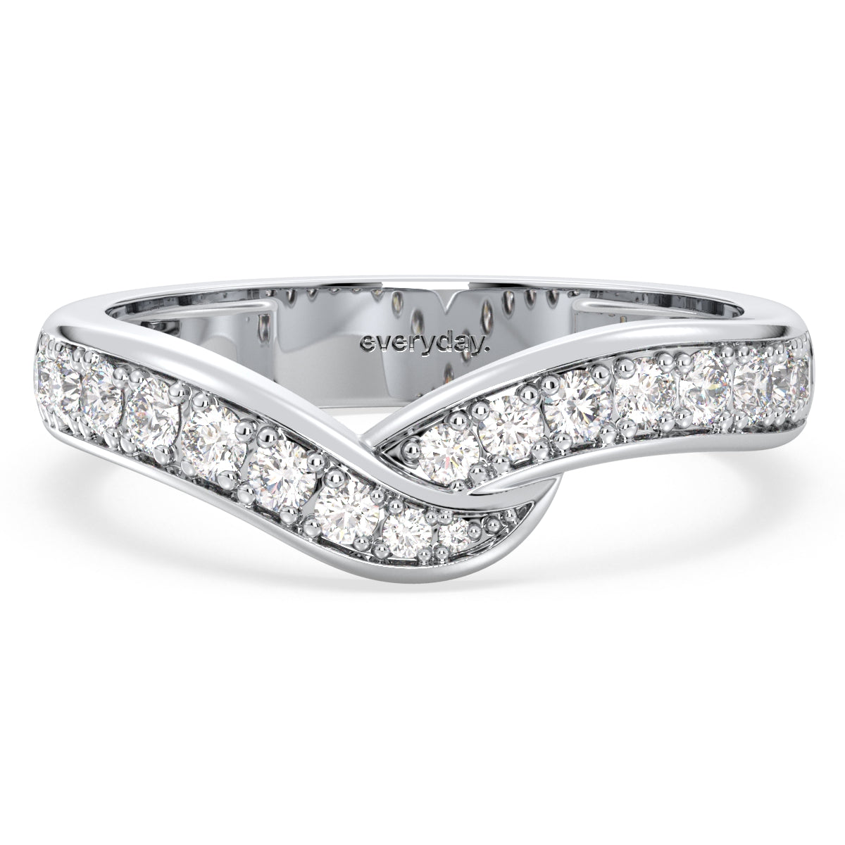 SOPHIA ROUND DIAMOND RING WITH AN INTERTWINED BAND, GOLD