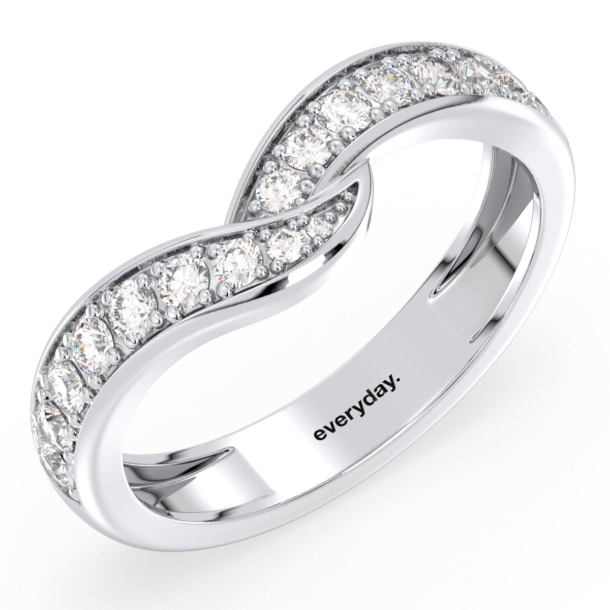 SOPHIA ROUND DIAMOND RING WITH AN INTERTWINED BAND, GOLD