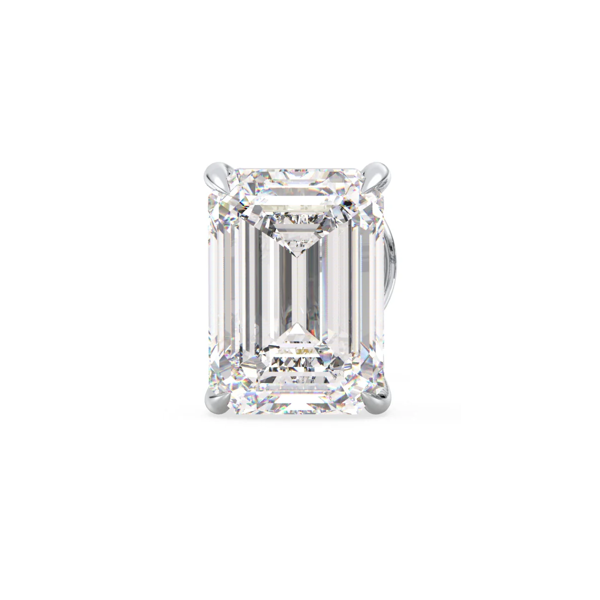 OSCAR EMERALD CUT SOLITAIRE SINGLE EAR STUD, GOLD